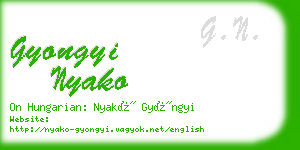 gyongyi nyako business card